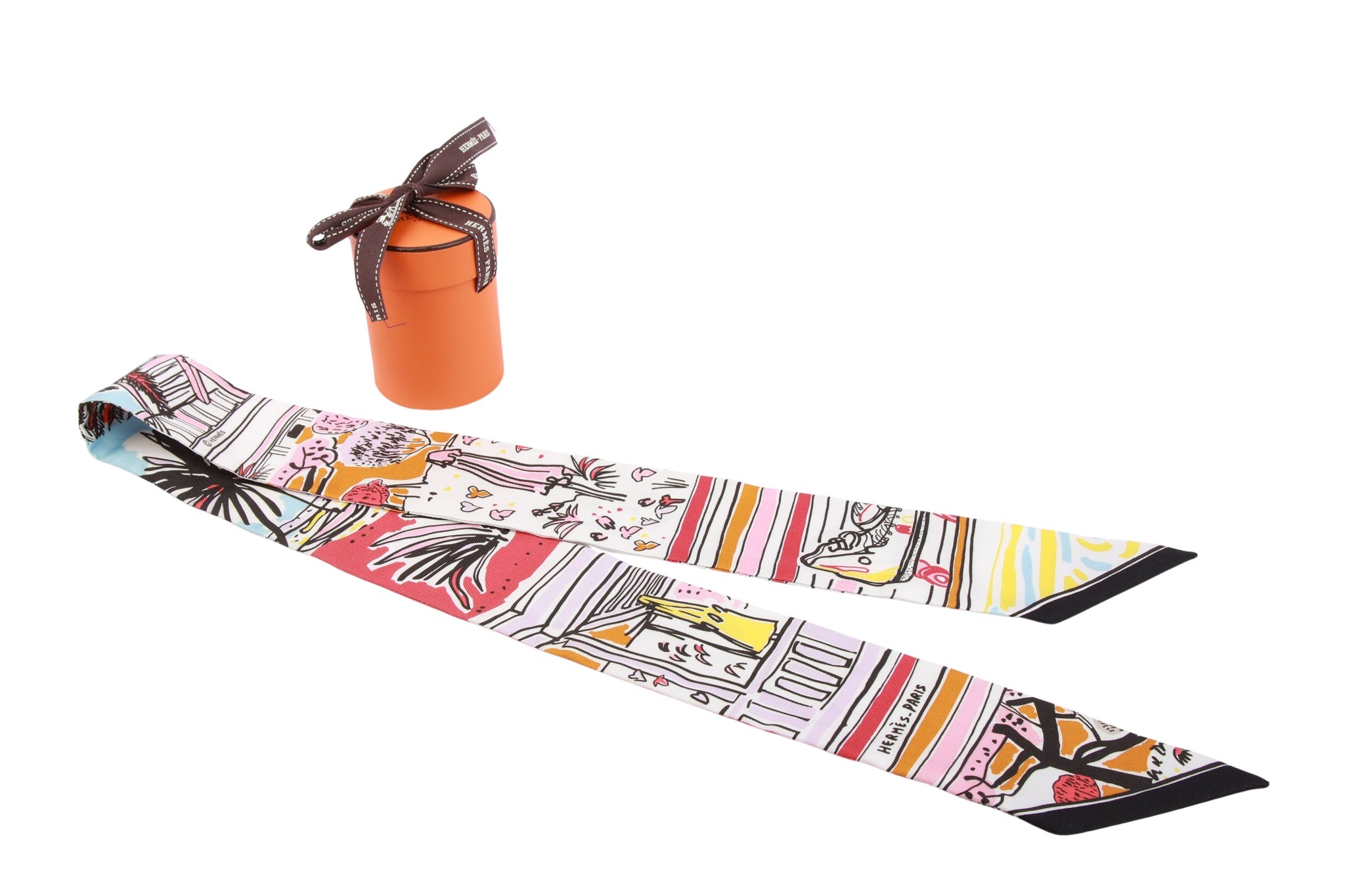 Hermes Twilly Tuch Seide Bunt