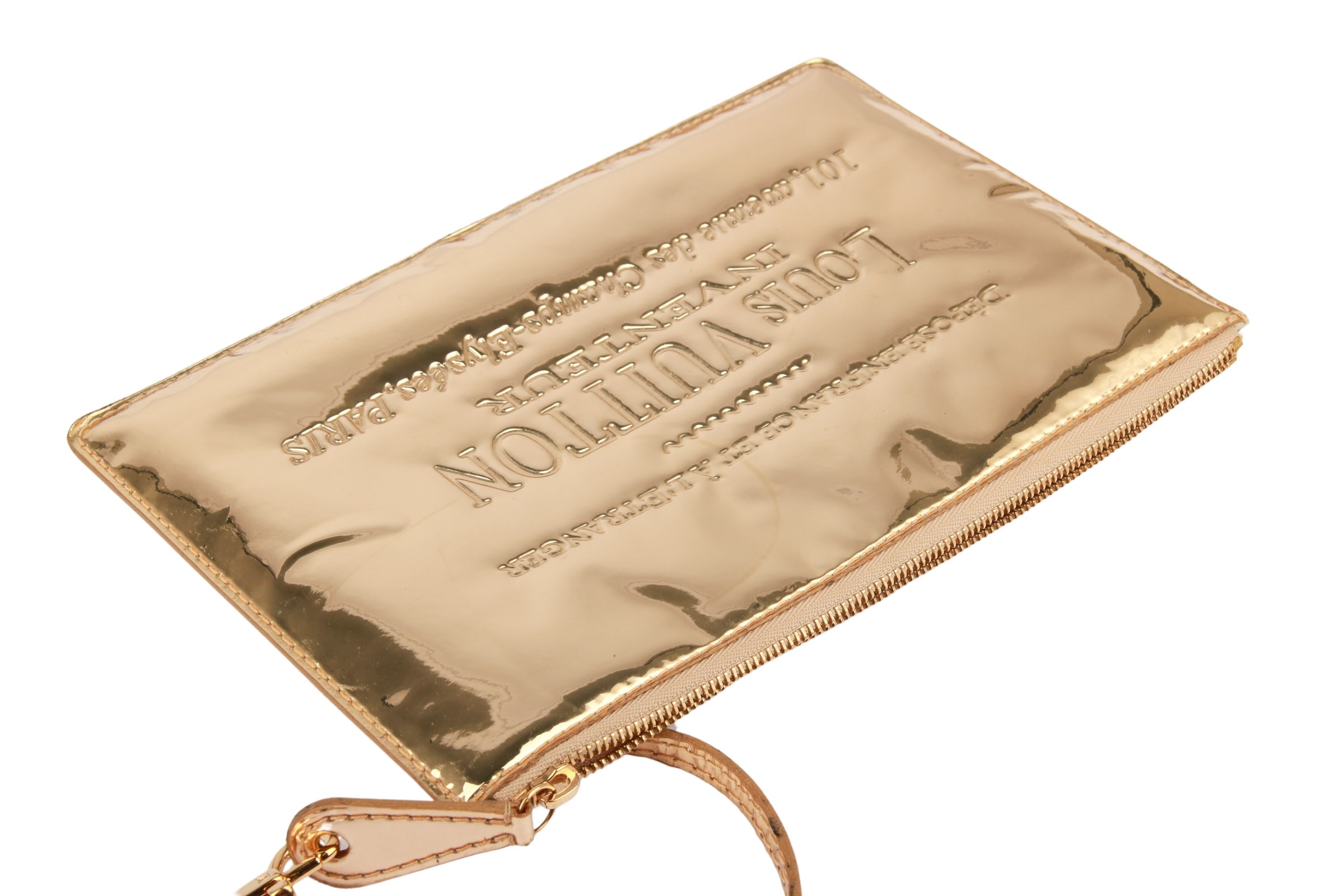 Louis Vuitton Gold Mirror Inventeur Wristlet Pochette Louis