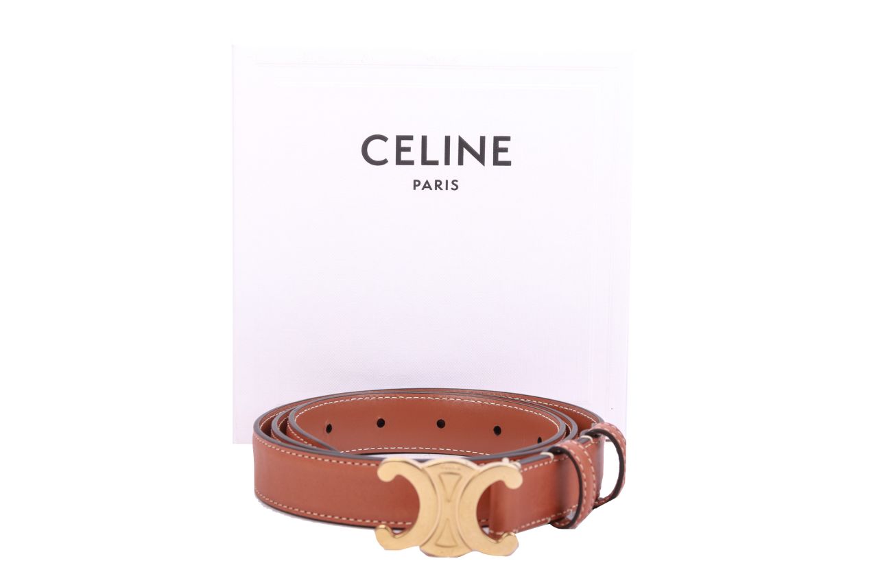 Céline Gürtel Triomphe Kalbsleder Braun Gr. 90