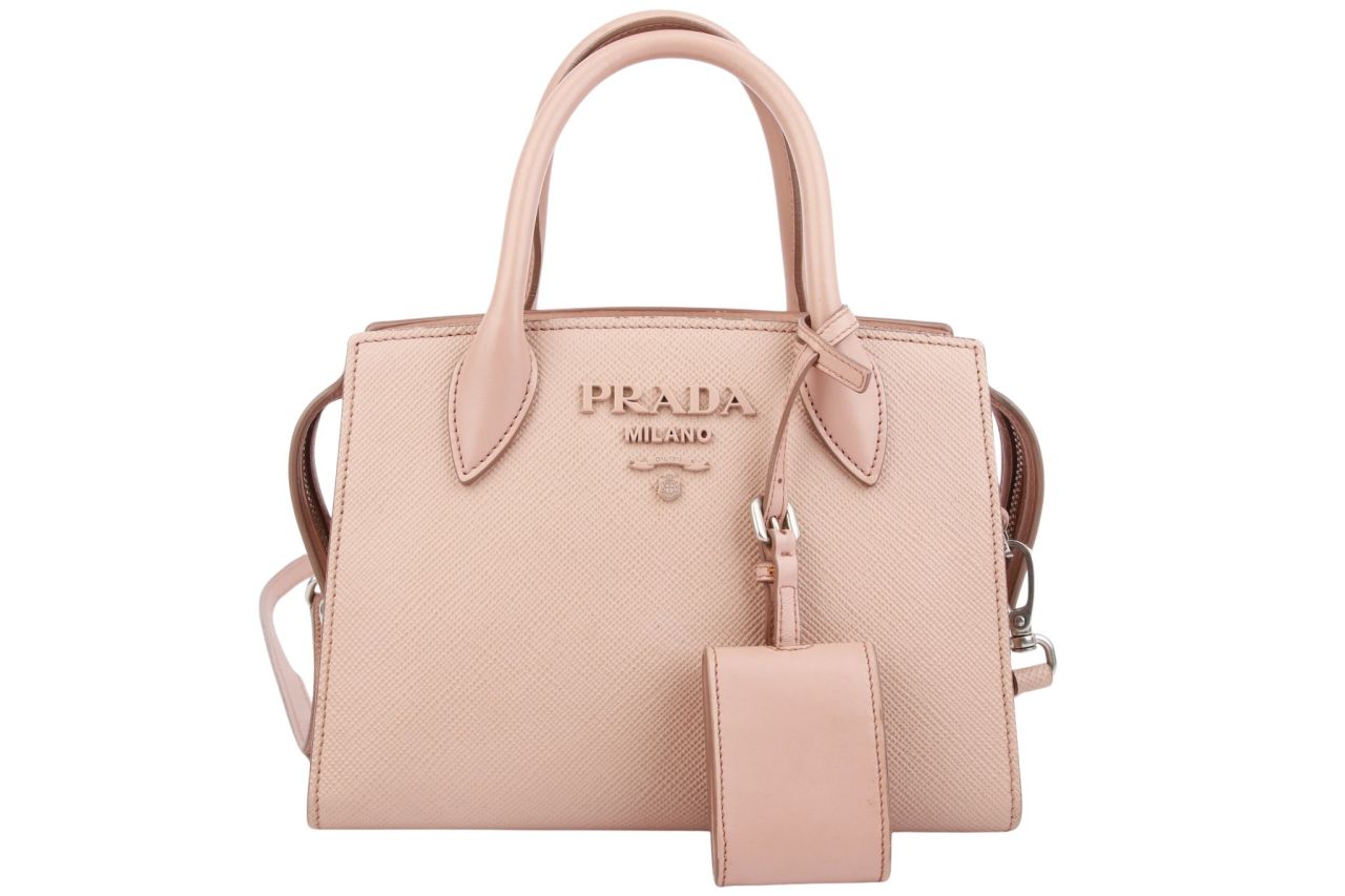 Prada Monochrome Tasche Small Saffiano Leder Altrosa