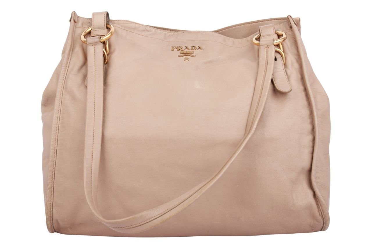 Prada Shopper Beige Leder