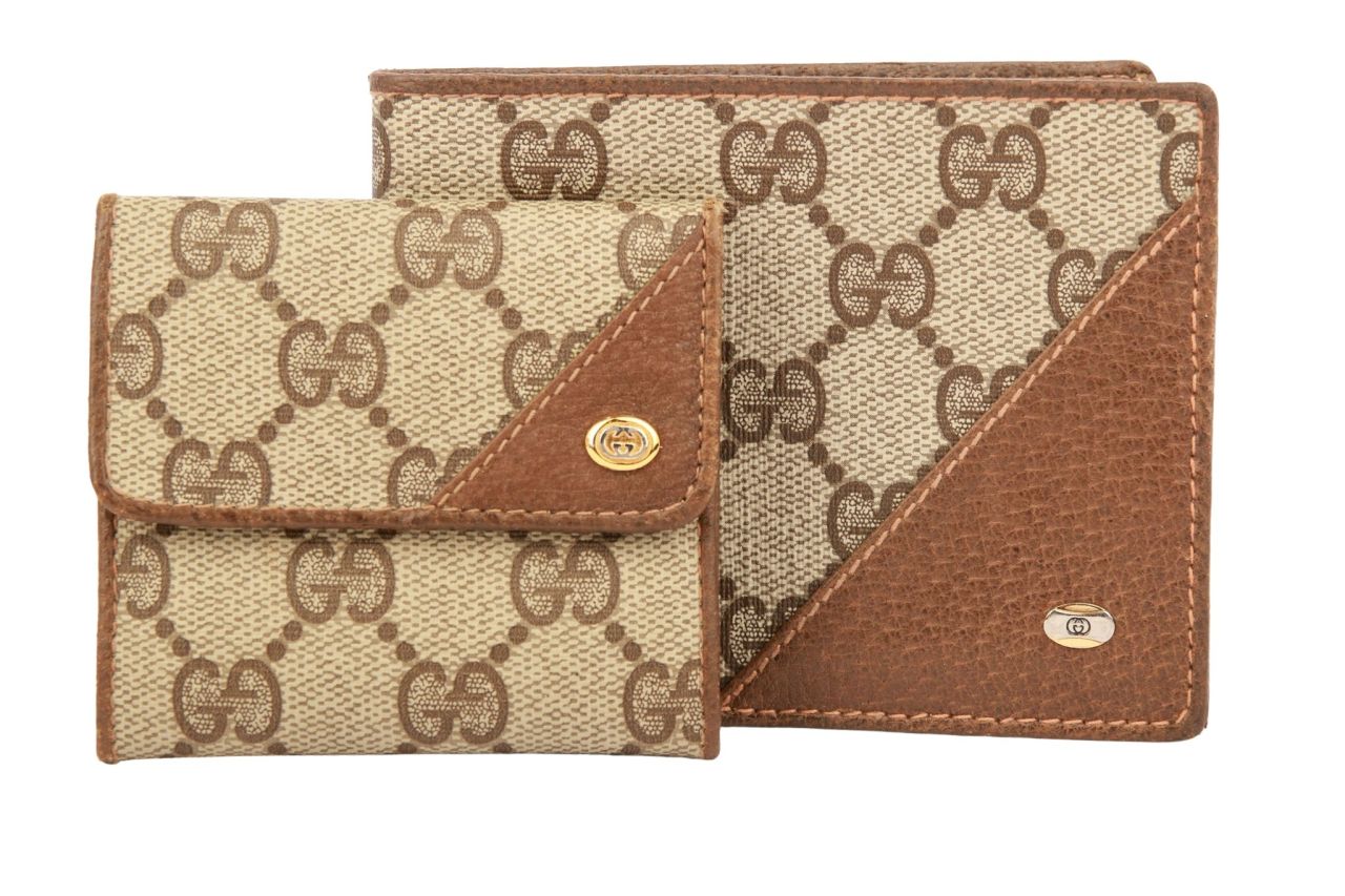 Gucci Vintage Geldbörse Set Guccissima Canvas