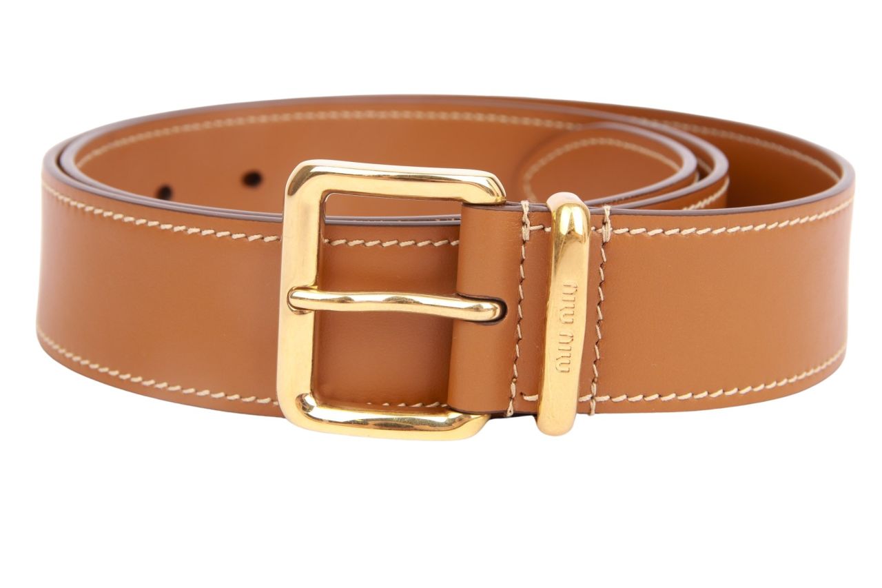 Miu Miu Gürtel Braun Leder Gr. 75
