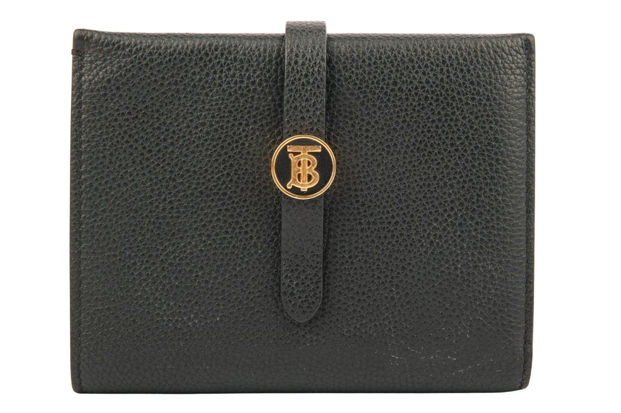 Burberry Portemonnaie Leder Schwarz