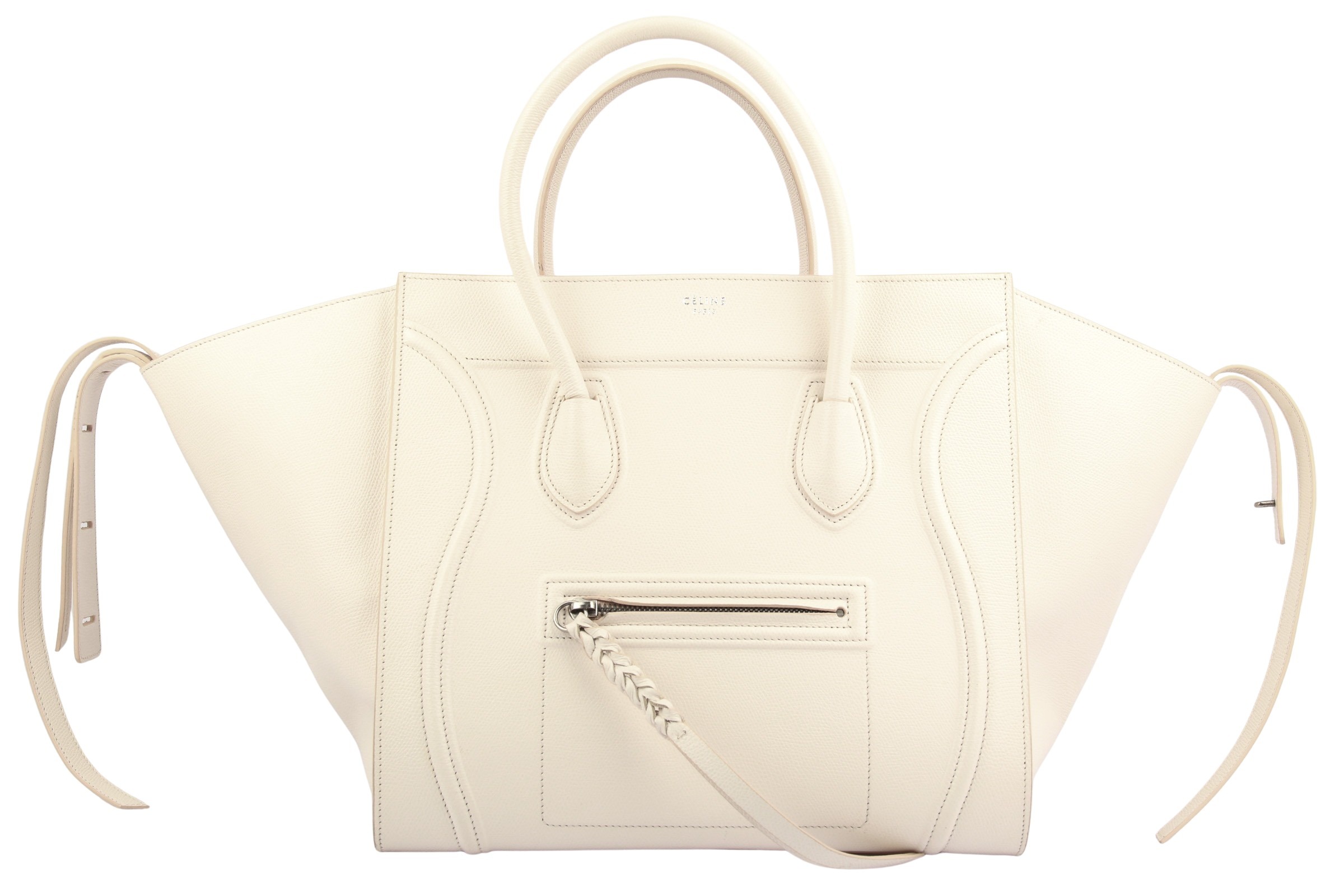 Celine Luggage Phantom Leder Creme / Weiß Celine Luggage Phantom Leder Creme / Weiß