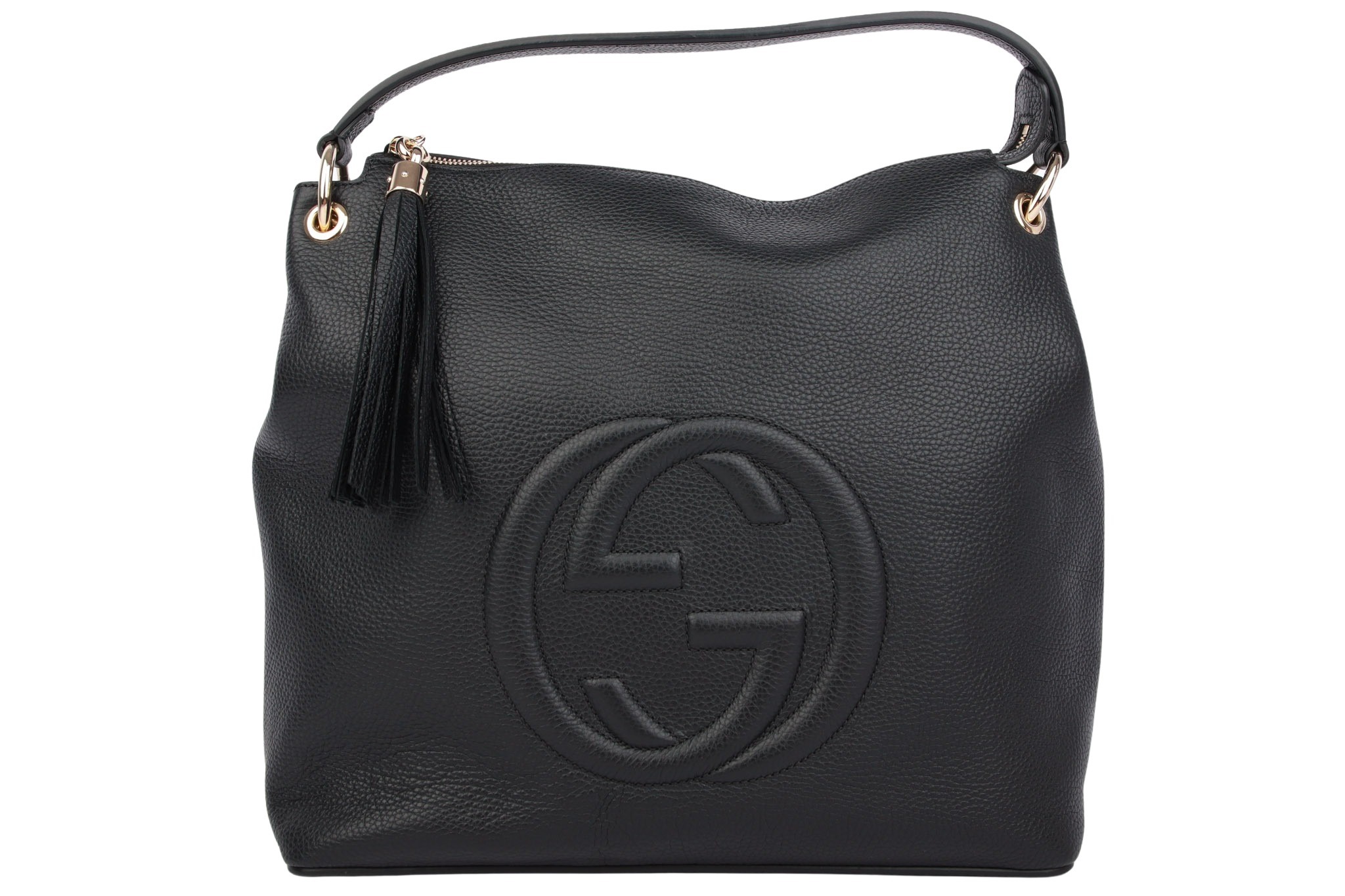 Gucci Shopper Leder Schwarz