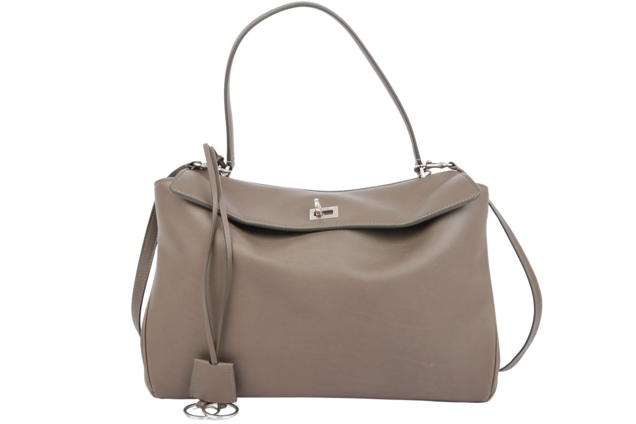 Balenciaga Rodeo Medium Leder Khaki