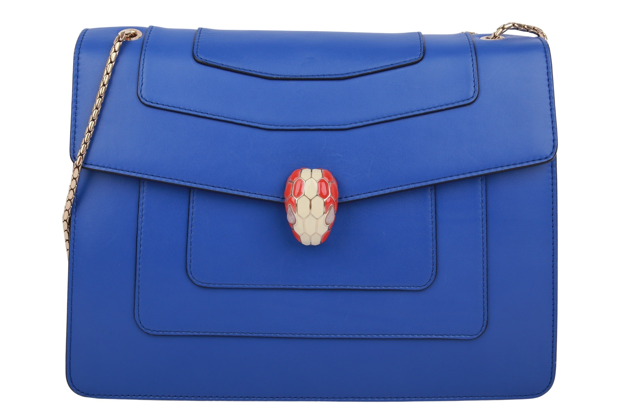 Bulgari Serpenti Forever Flap Bag Blau