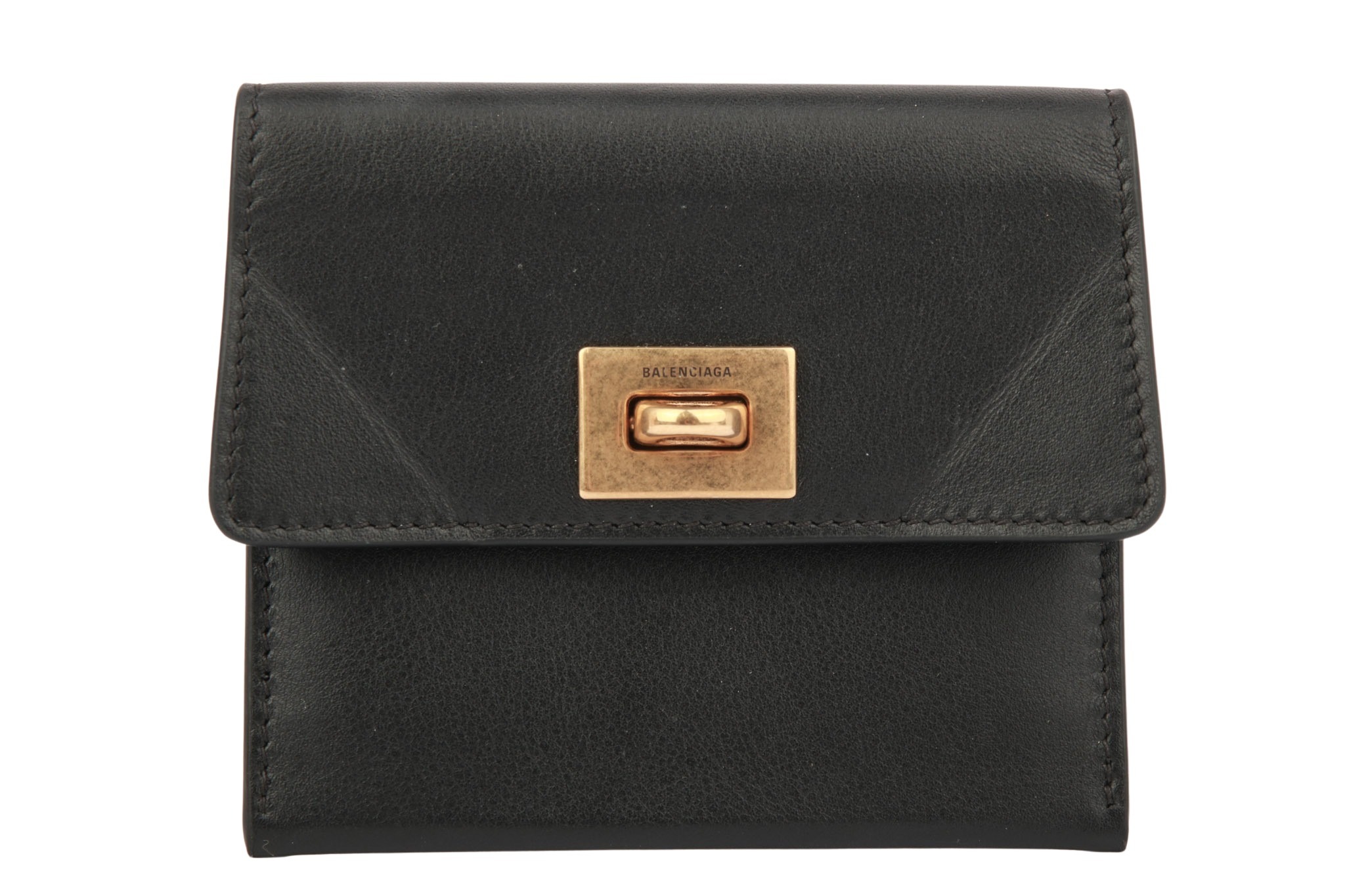 Balenciaga Rodeo Flap Cardholder Schwarz Leder