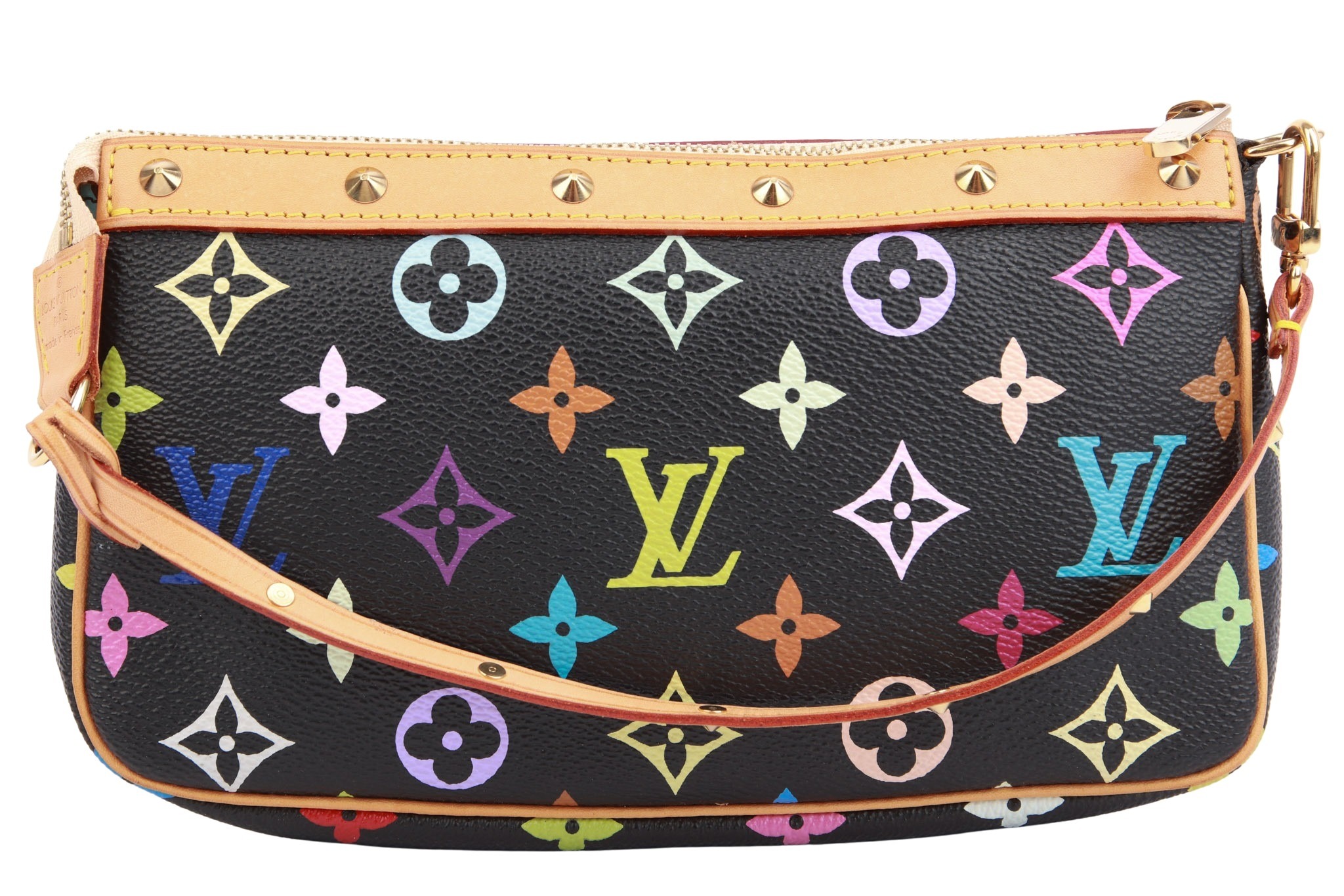 Louis Vuitton Pochette Monogram Multicolor Schwarz