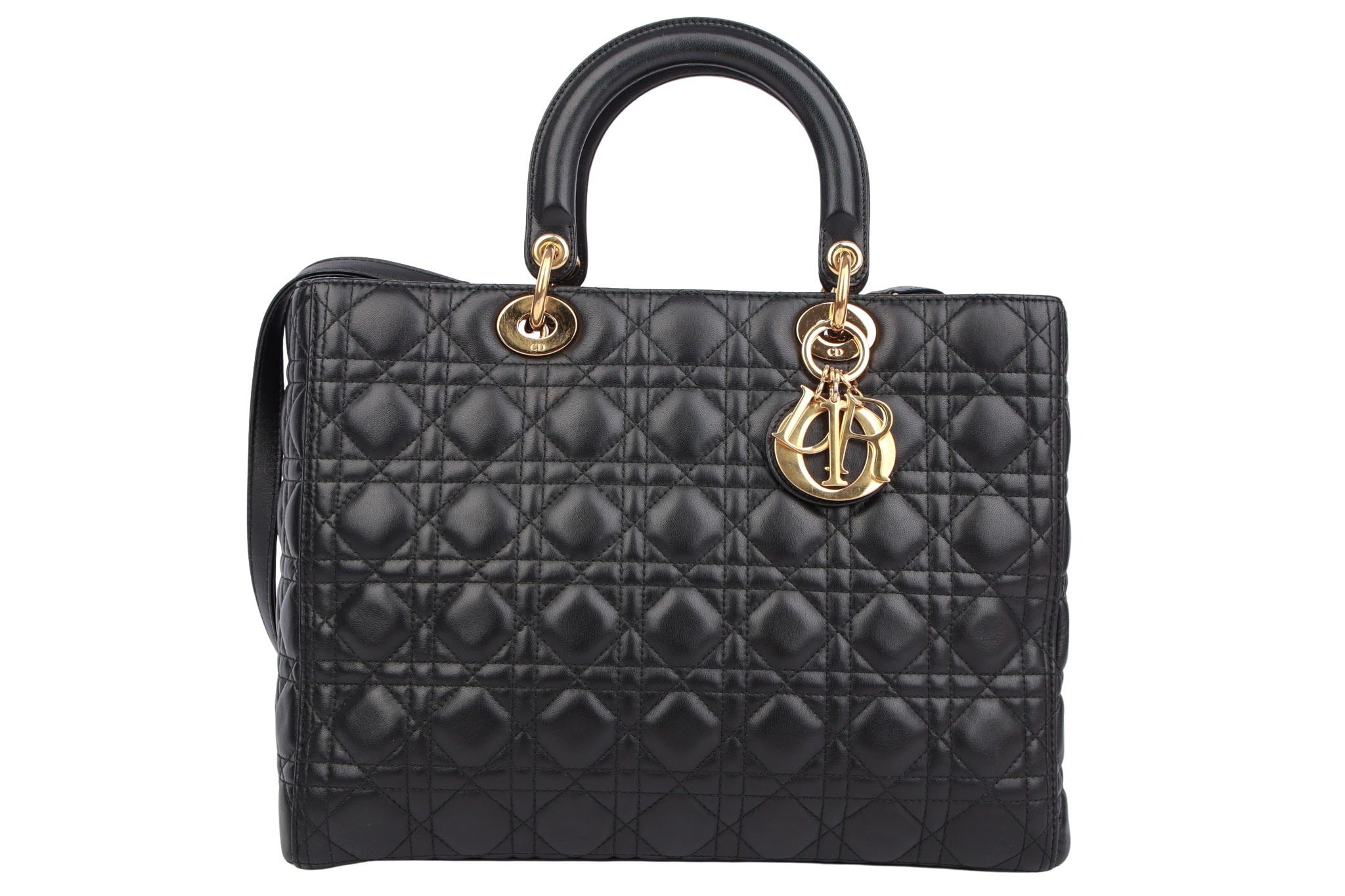Dior Lady Dior Large Leder Schwarz