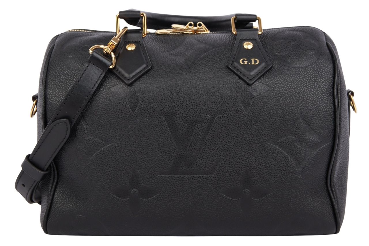 Louis Vuitton Speedy 25 Bandoulière Monogram Empreinte Schwarz
