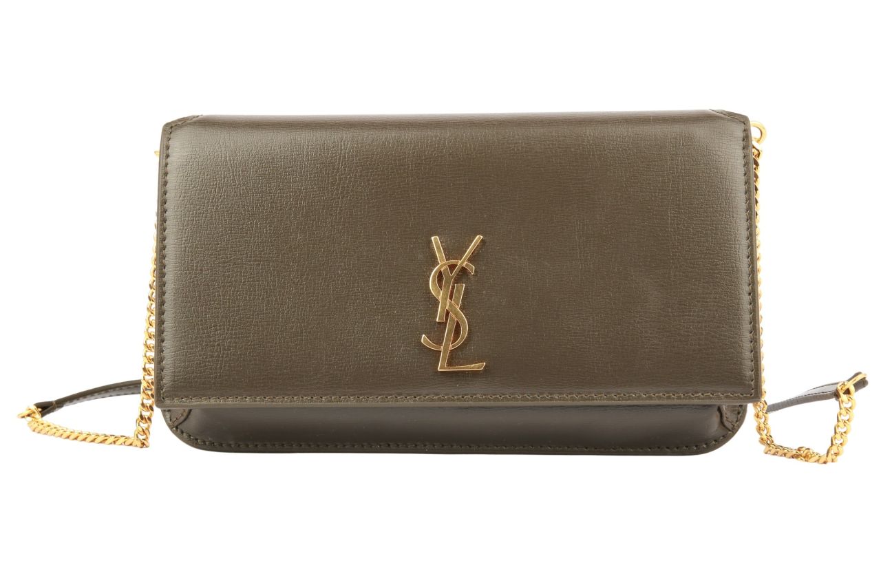 Saint Laurent Cassandre Tasche Leder Khaki