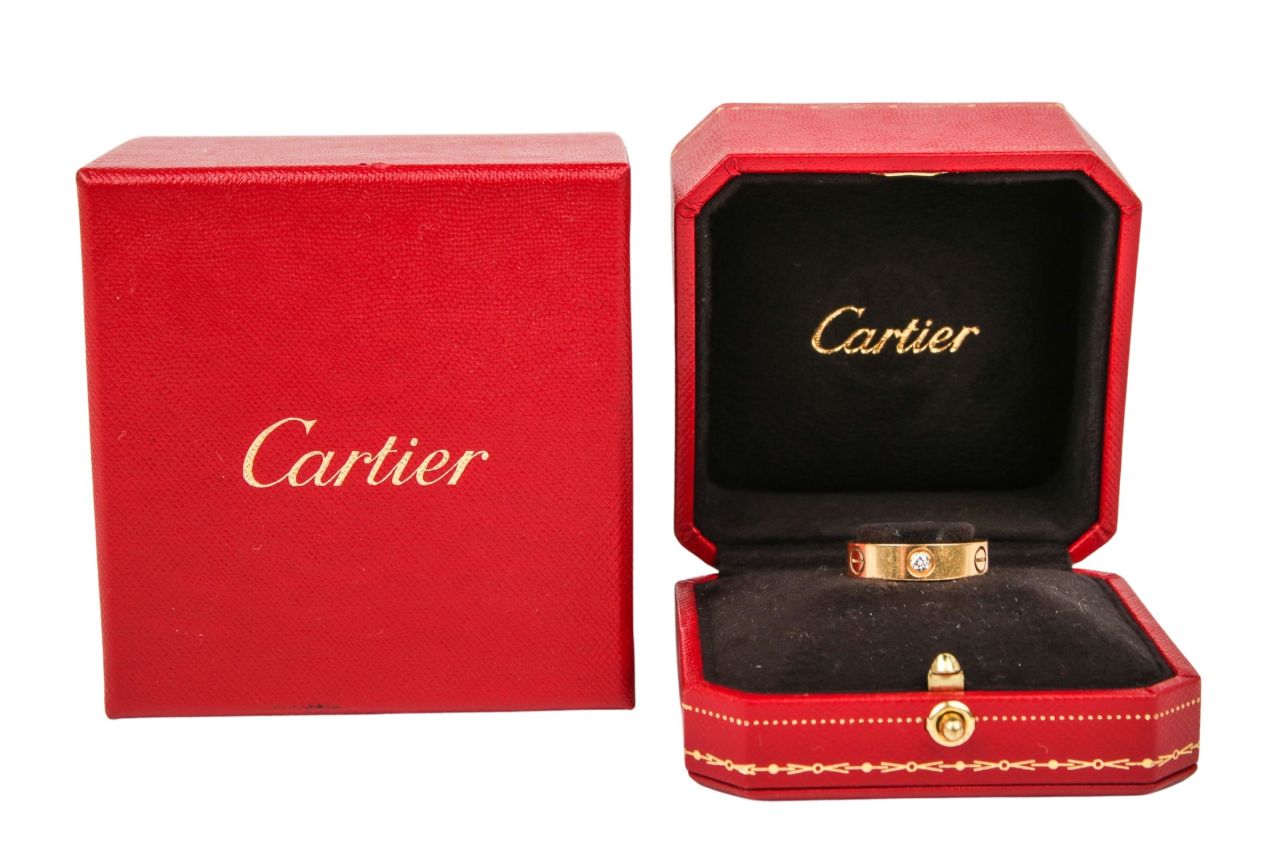 Cartier Love Ring Gr. 56 750er Gold mit 3 Diamanten