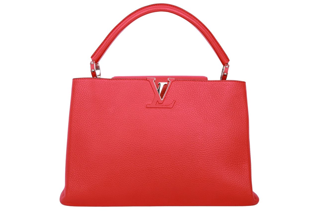 Louis Vuitton Capucines Taurillon MM Rot