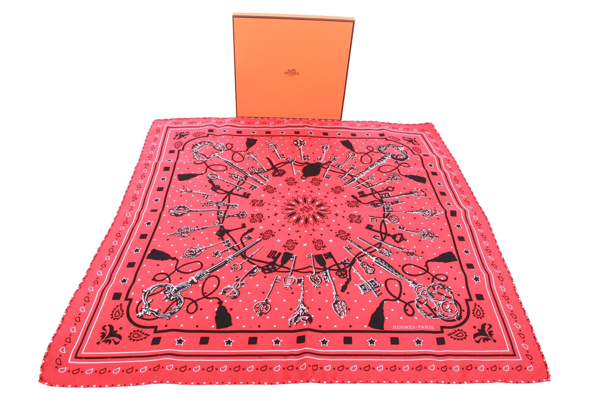 Hermès Tuch Bandana Style Rot