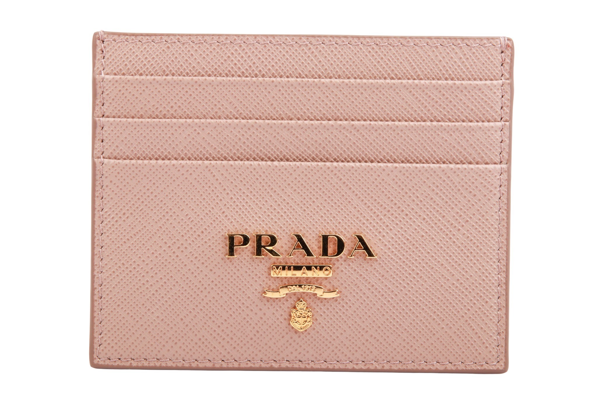 Prada Cardholder Saffiano Leder Altrosa