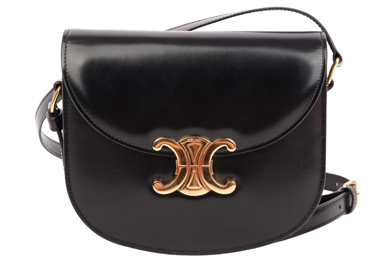 Céline Besace Triomphe Bag Schwarz