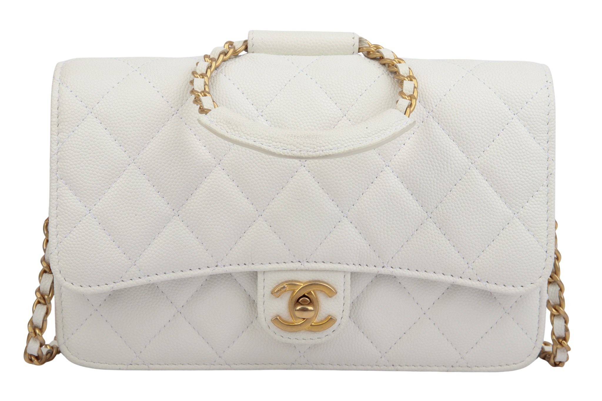 Chanel Wallet on Chain Top Handle Weiß