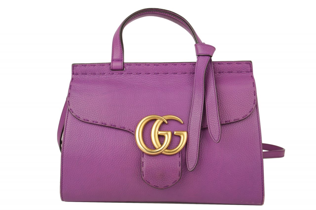 Gucci GG Marmont Top Handle Bag Violett