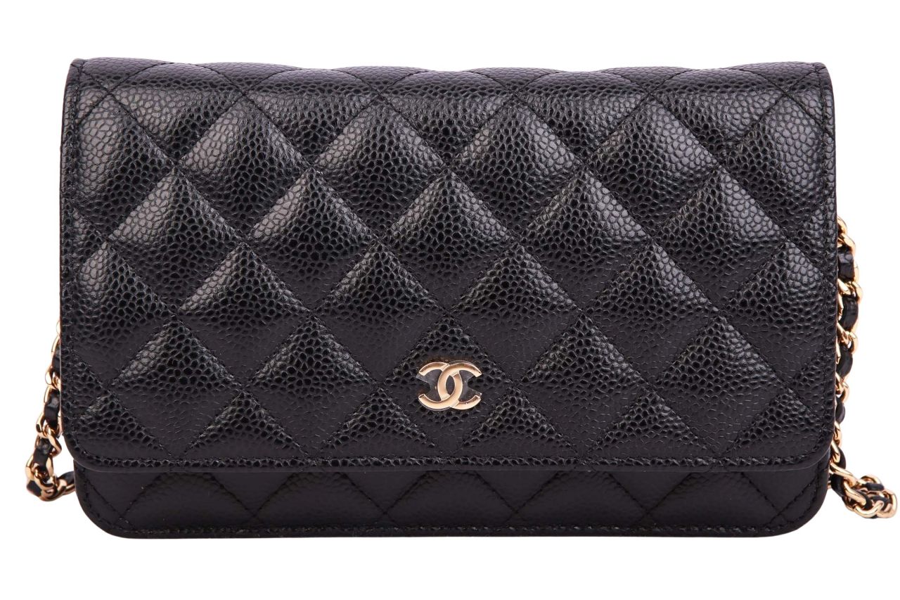 Chanel Wallet on Chain Kaviarleder Schwarz
