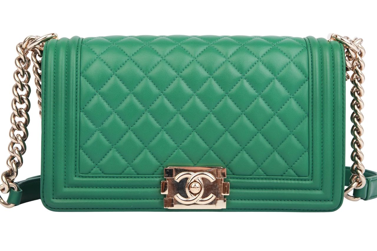 Chanel Boy Bag Old Medium Grün