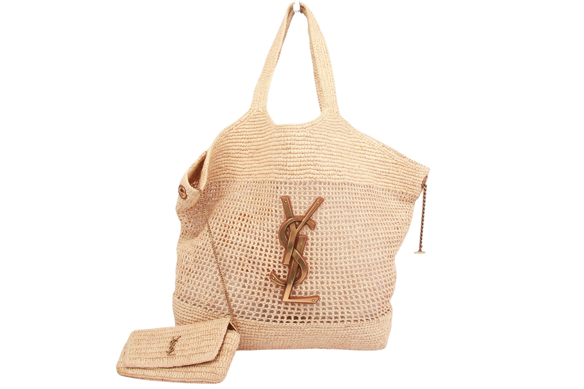 Saint Laurent Icare Maxi Shopper Raffia