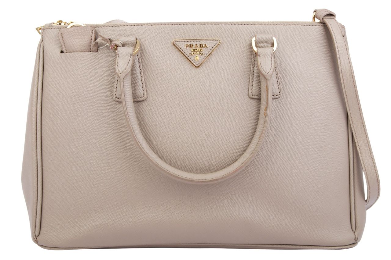 Prada Galleria Medium Saffiano Grau