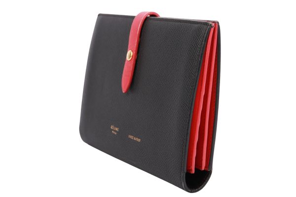 Céline Brieftasche Leder Schwarz