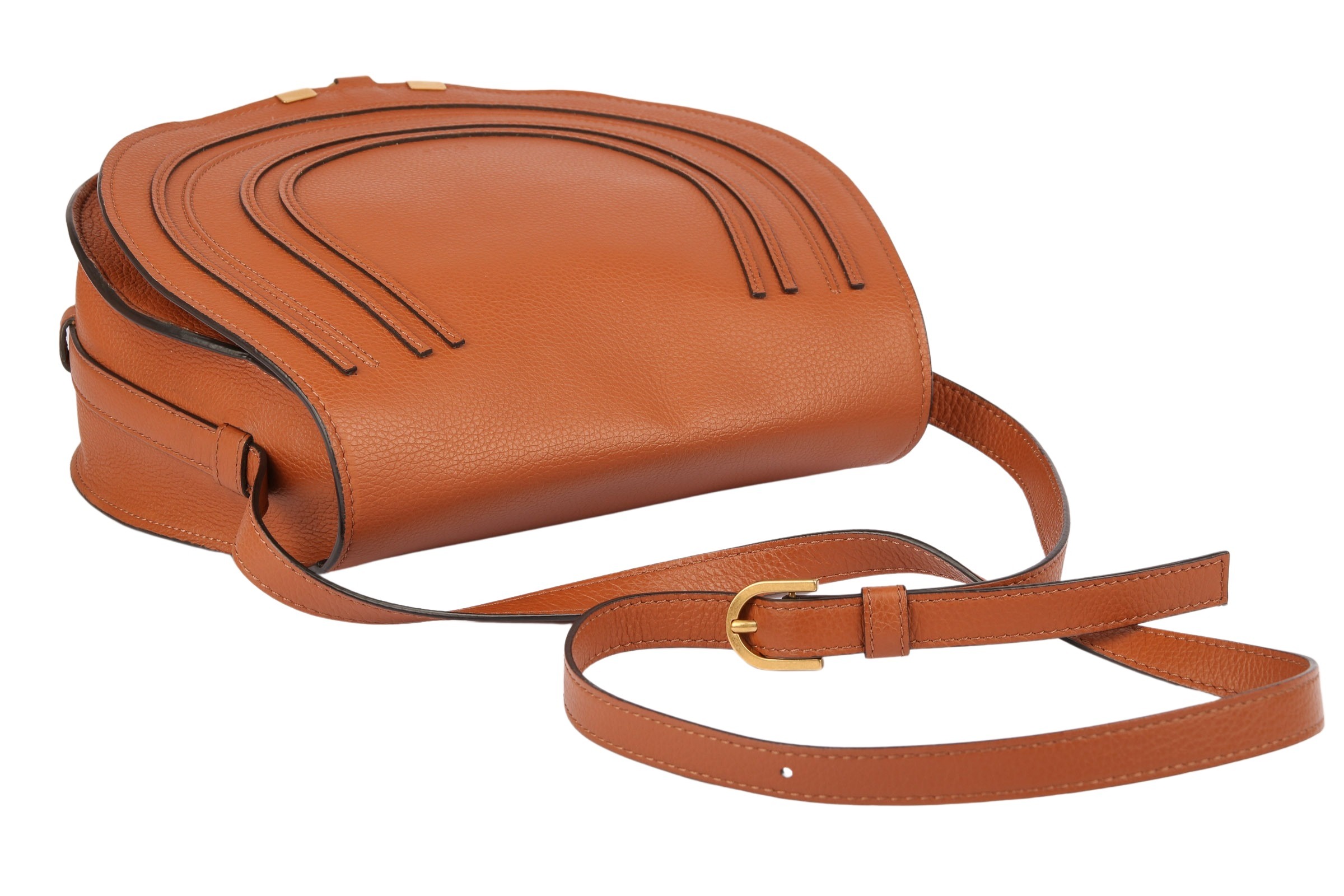 Chloé Marcie Saddle Bag Medium Braun