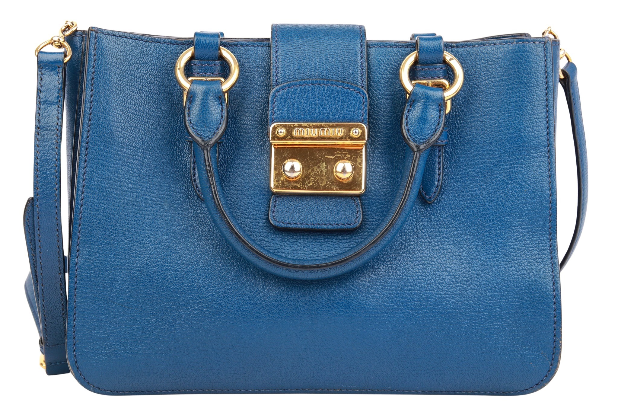 Miu Miu Madras Bag Blau