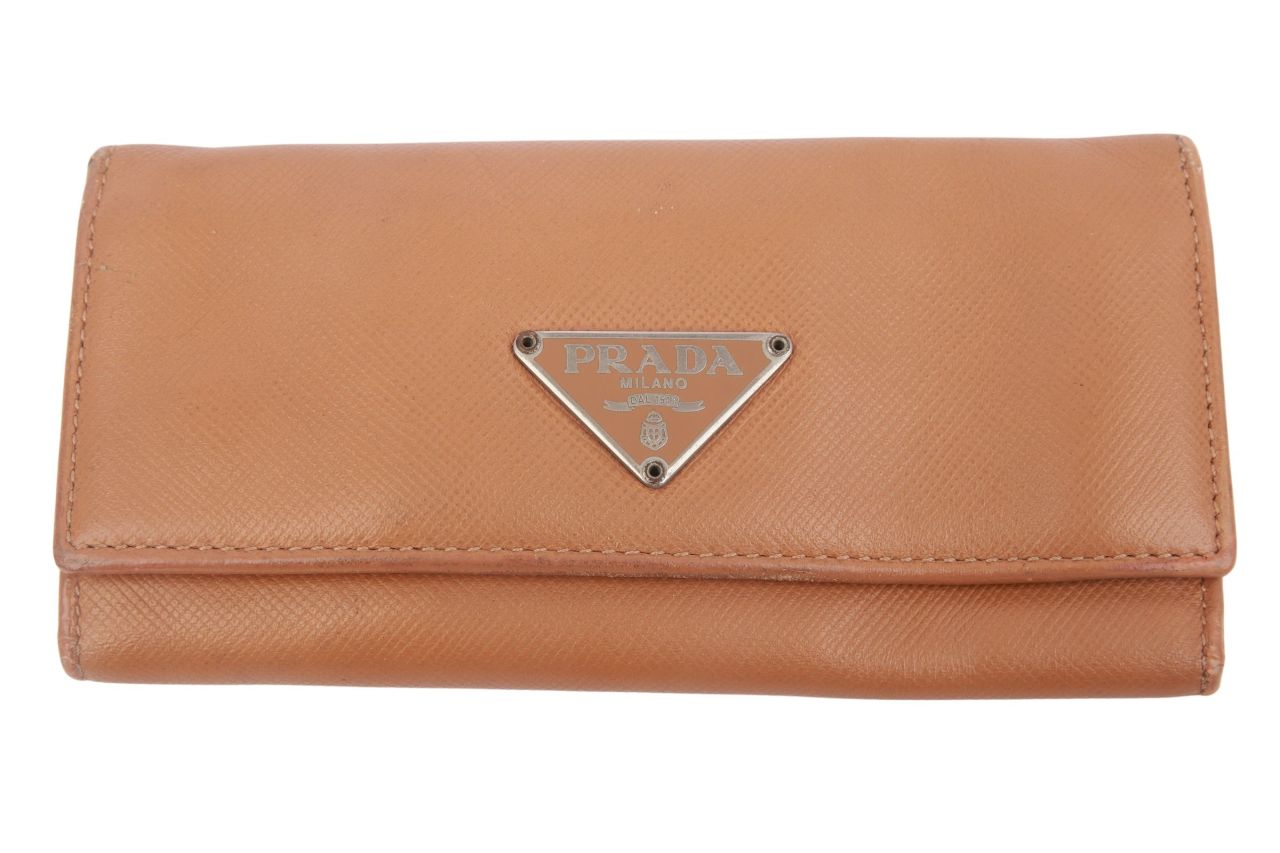 Prada Schlüsseletui Leder Hellbraun