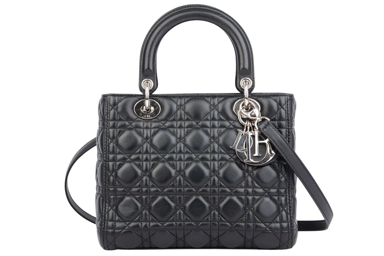 Dior Lady Dior Small Leder Schwarz