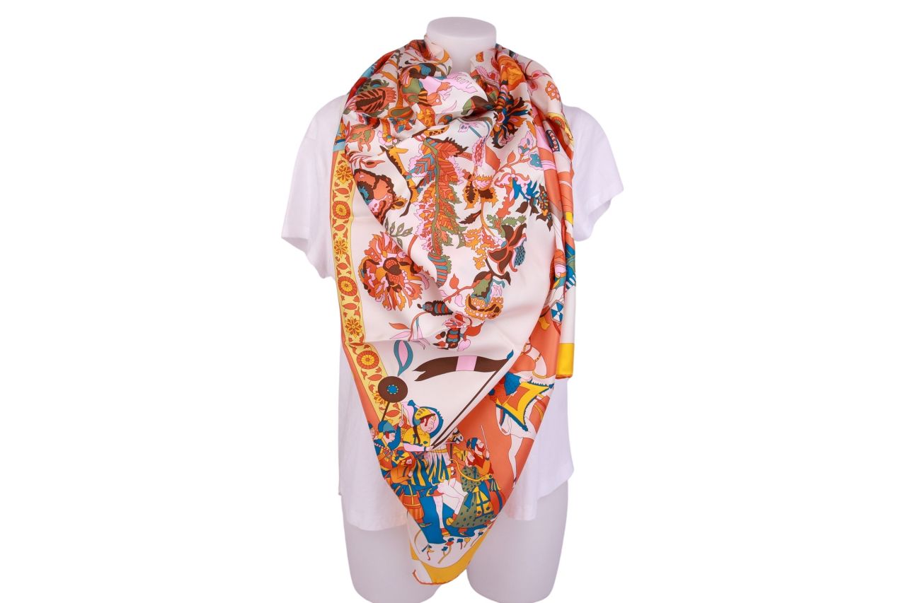 Hermès Carré "fantaisies indiennes" Seide 140 x 140