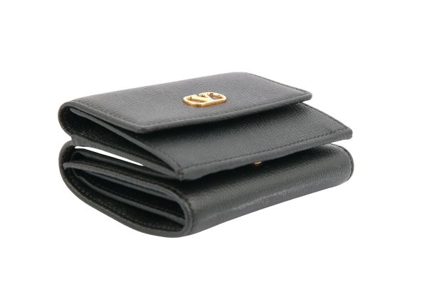 Valentino Garavani Portemonnaie VLogo Kalbsleder Schwarz