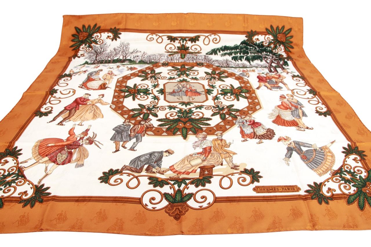 Hermès Carré "Joies d'Hiver" Seide 90 x 90 cm