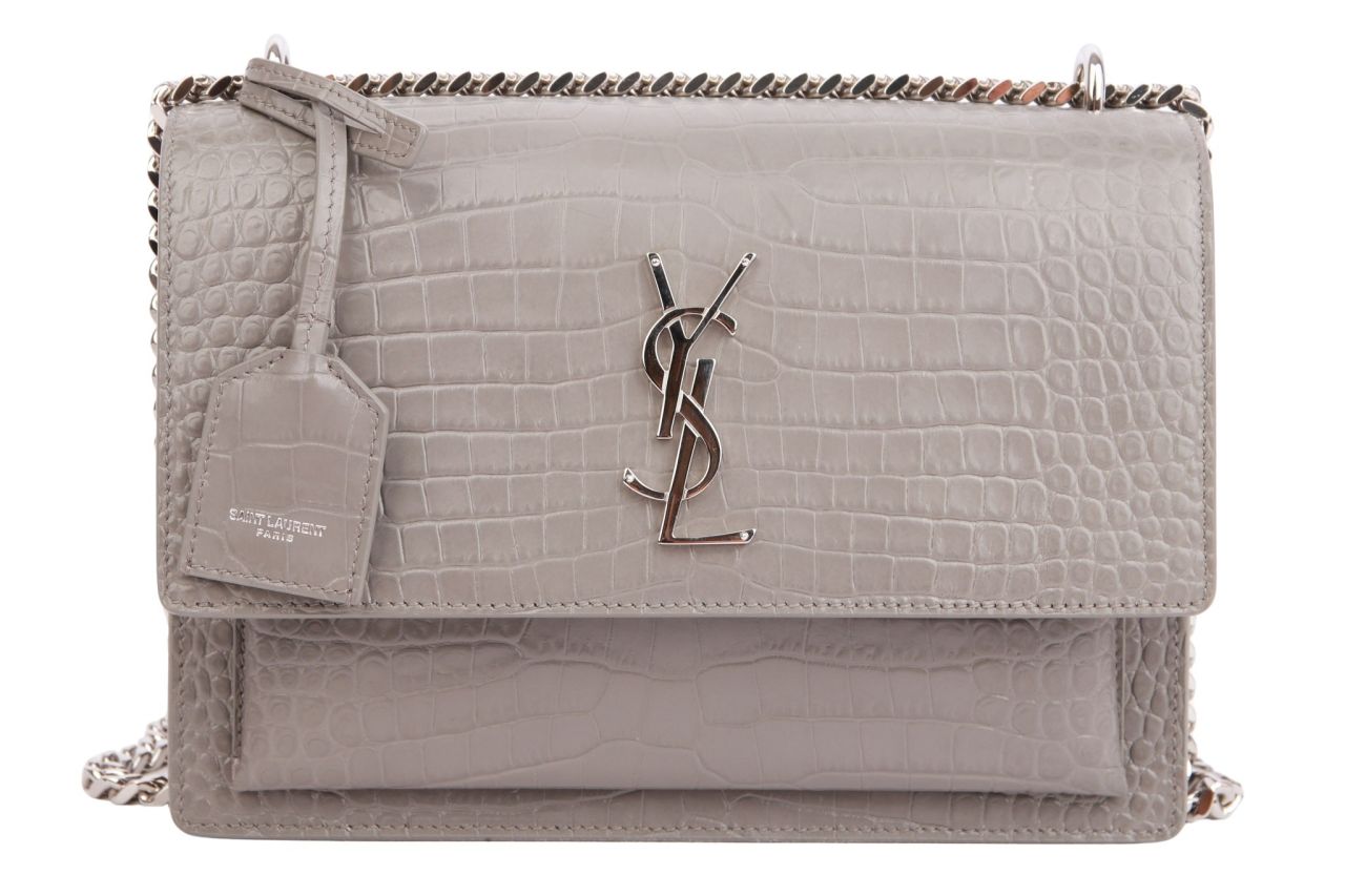 Saint Laurent Sunset Bag Medium Grau