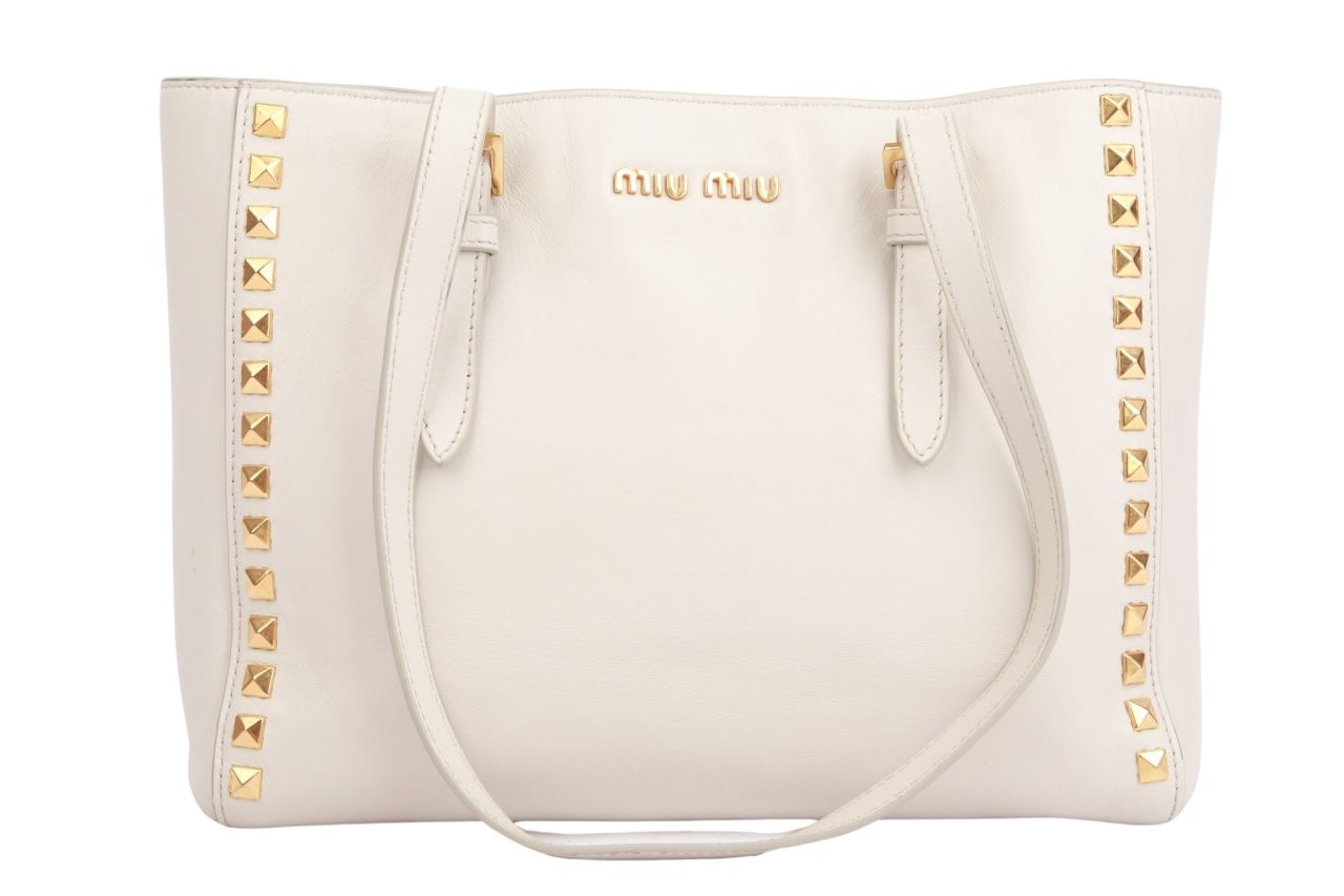 Miu Miu Handtasche Leder Weiß