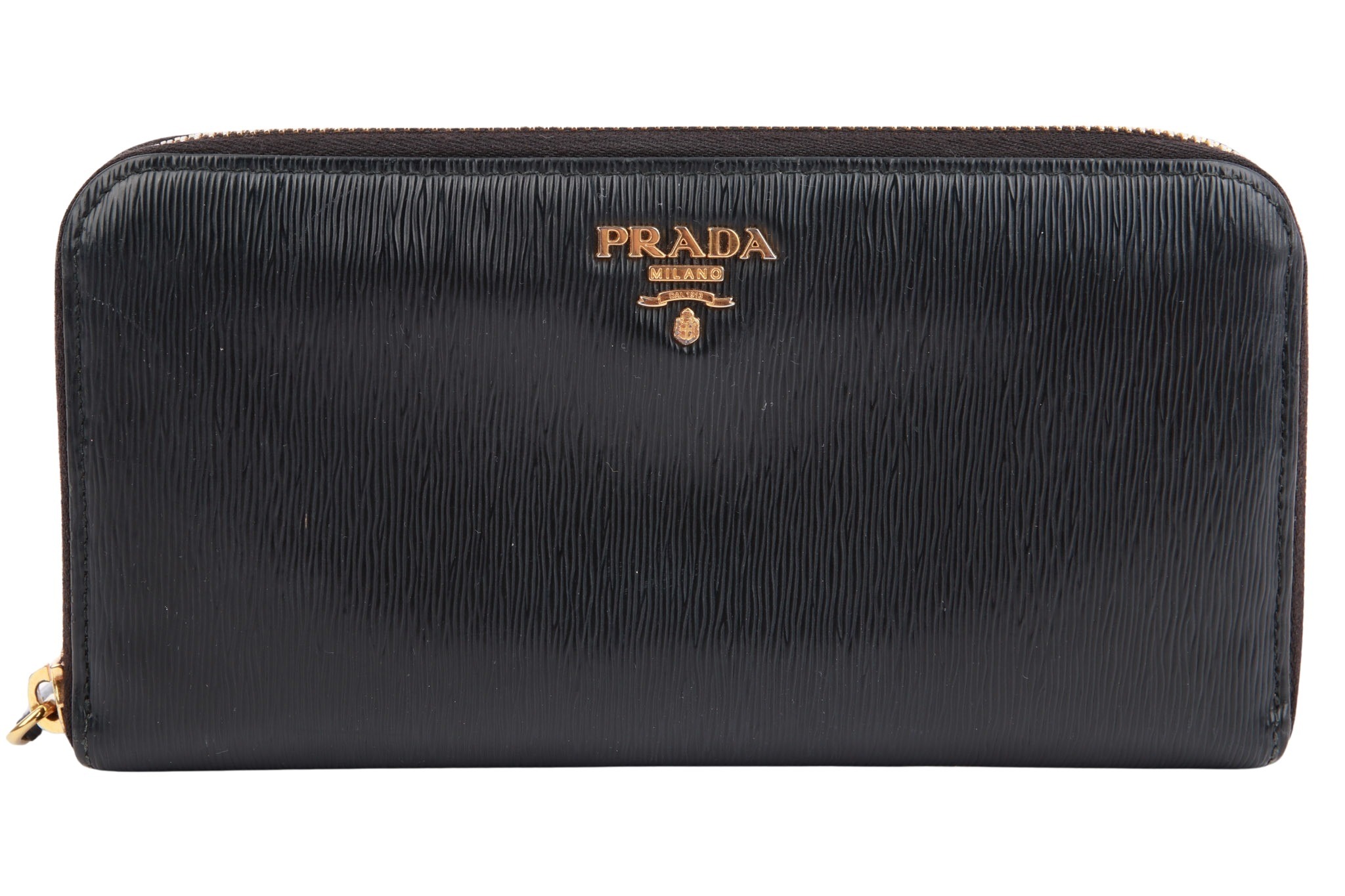 Prada Portemonnaie Leder Schwarz