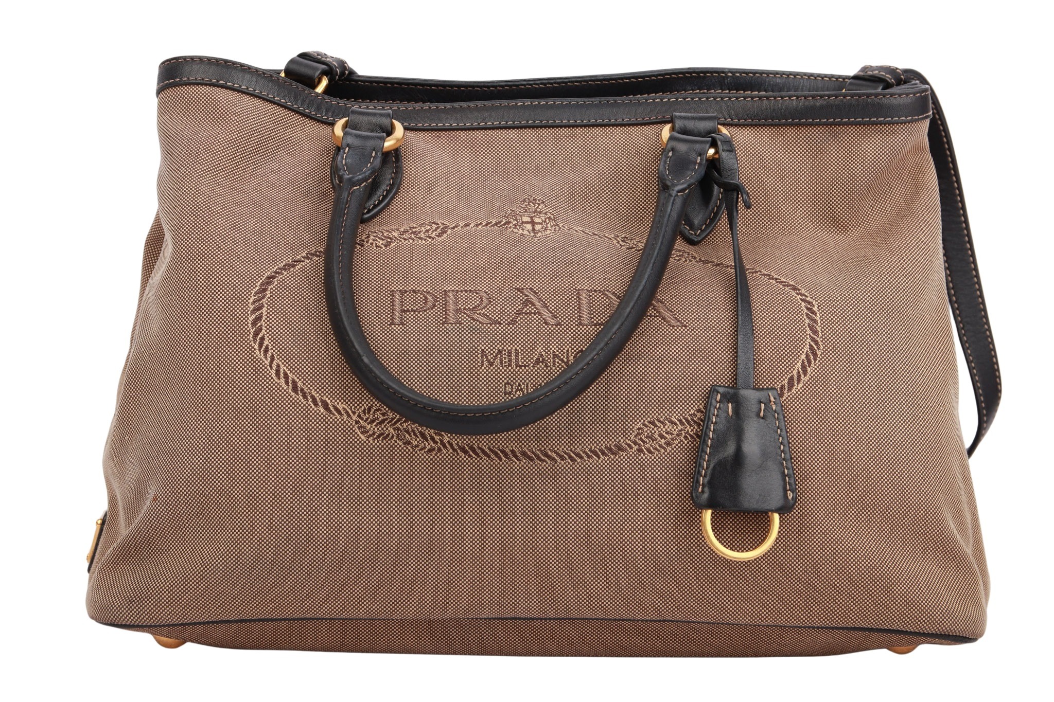 Prada Logo Jacquard Tote Bag