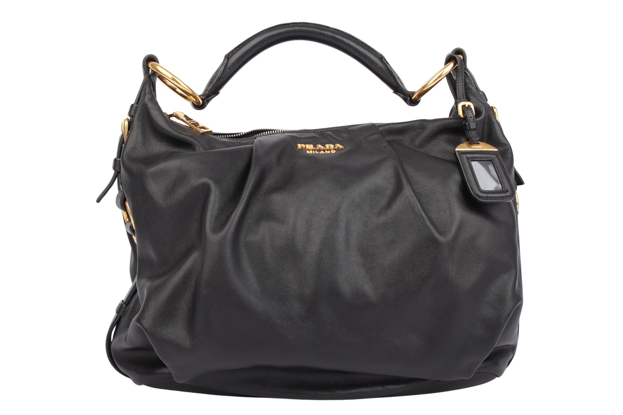 Prada Beuteltasche Soft Calf Schwarz