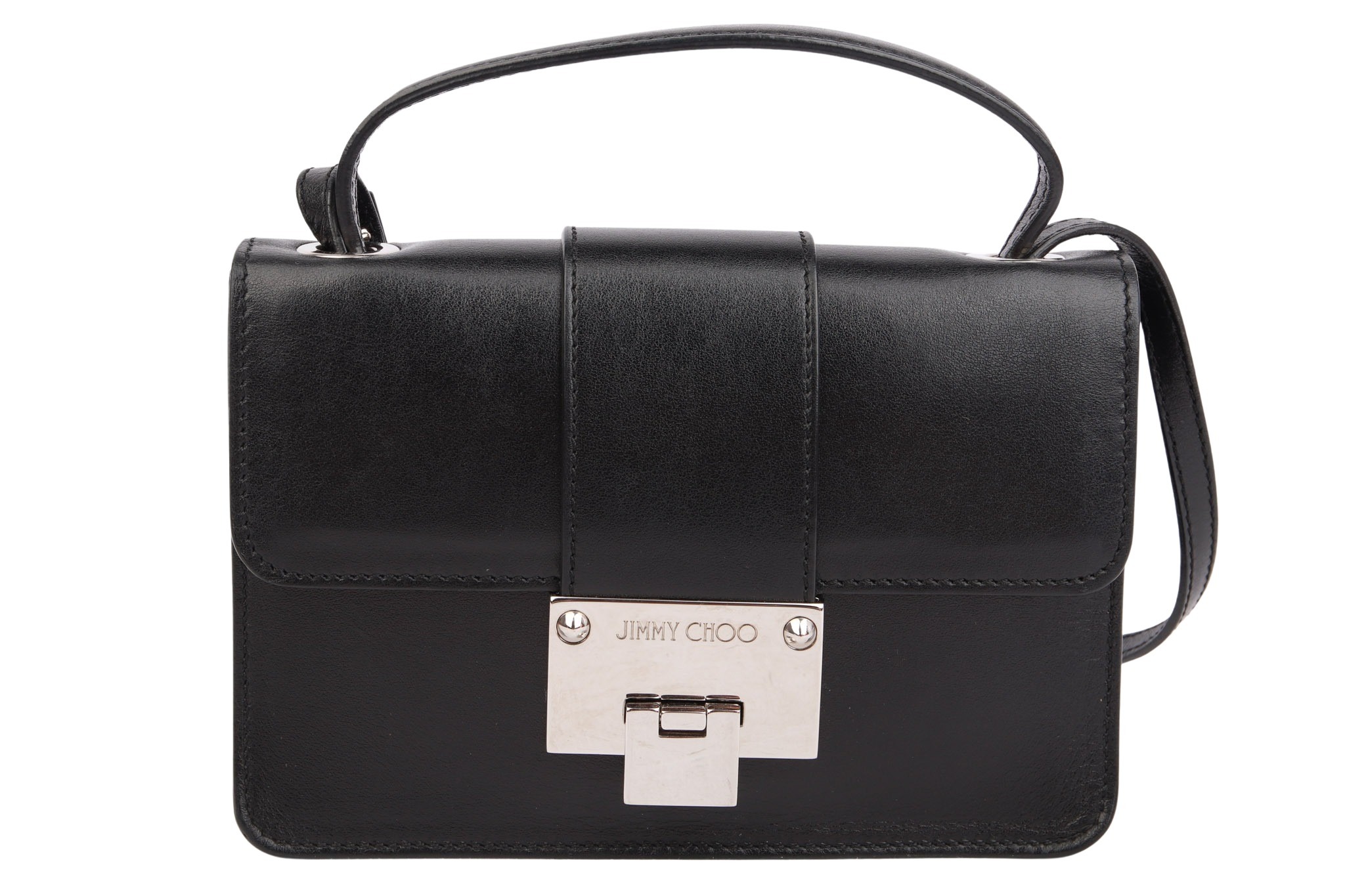 Jimmy Choo Handtasche Schwarz Leder