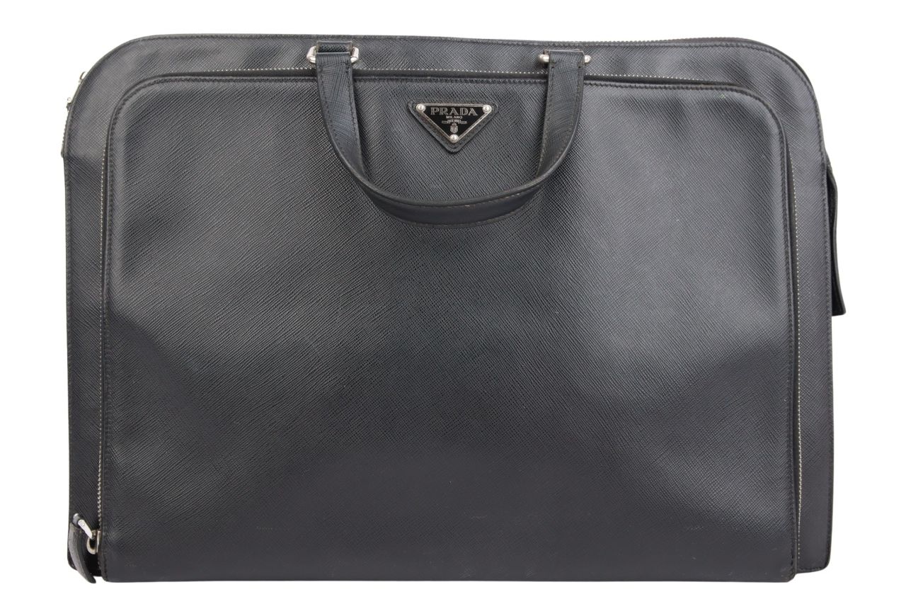 Prada Saffiano Travel Aktenasche Schwarz