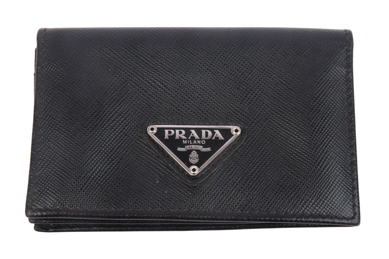 Prada Portemonnaie Leder Schwarz