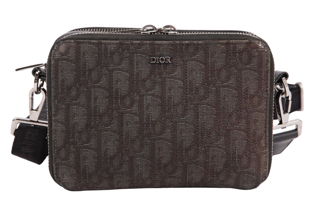 Dior Oblique Jacquard Umhängetasche Schwarz