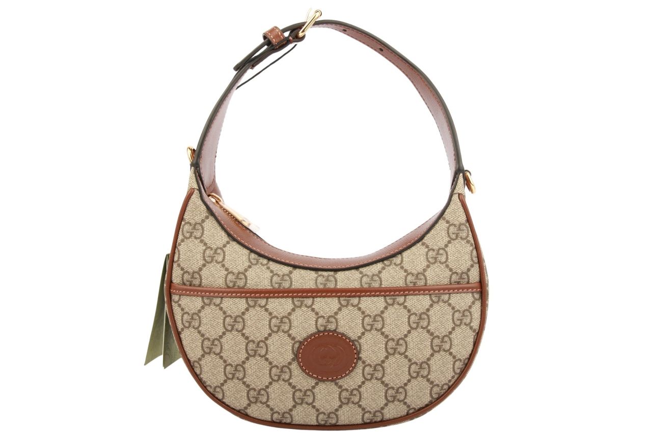 Gucci Half Moon Bag Small Guccissima Canvas