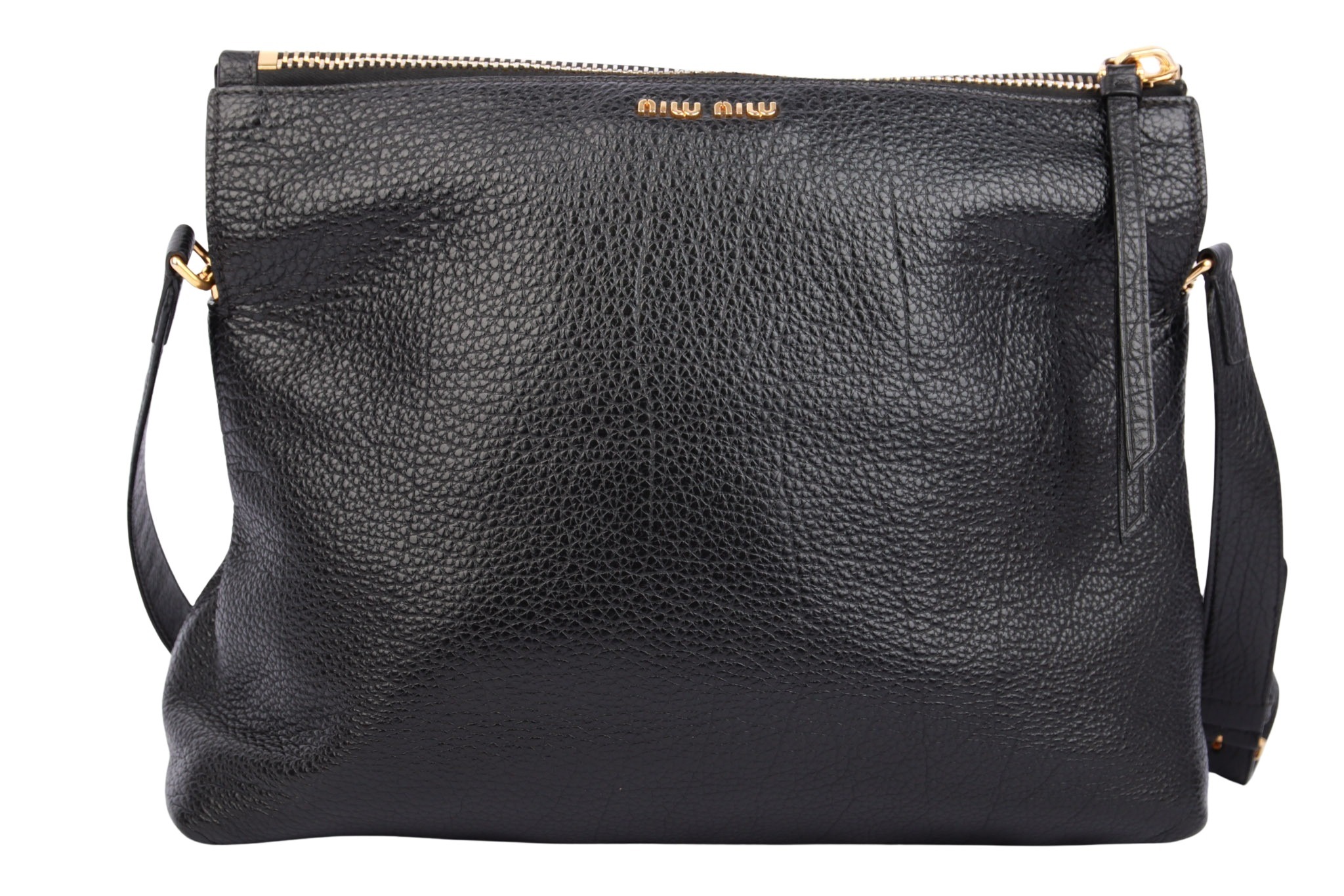 Miu Miu Umhängetasche Leder Schwarz