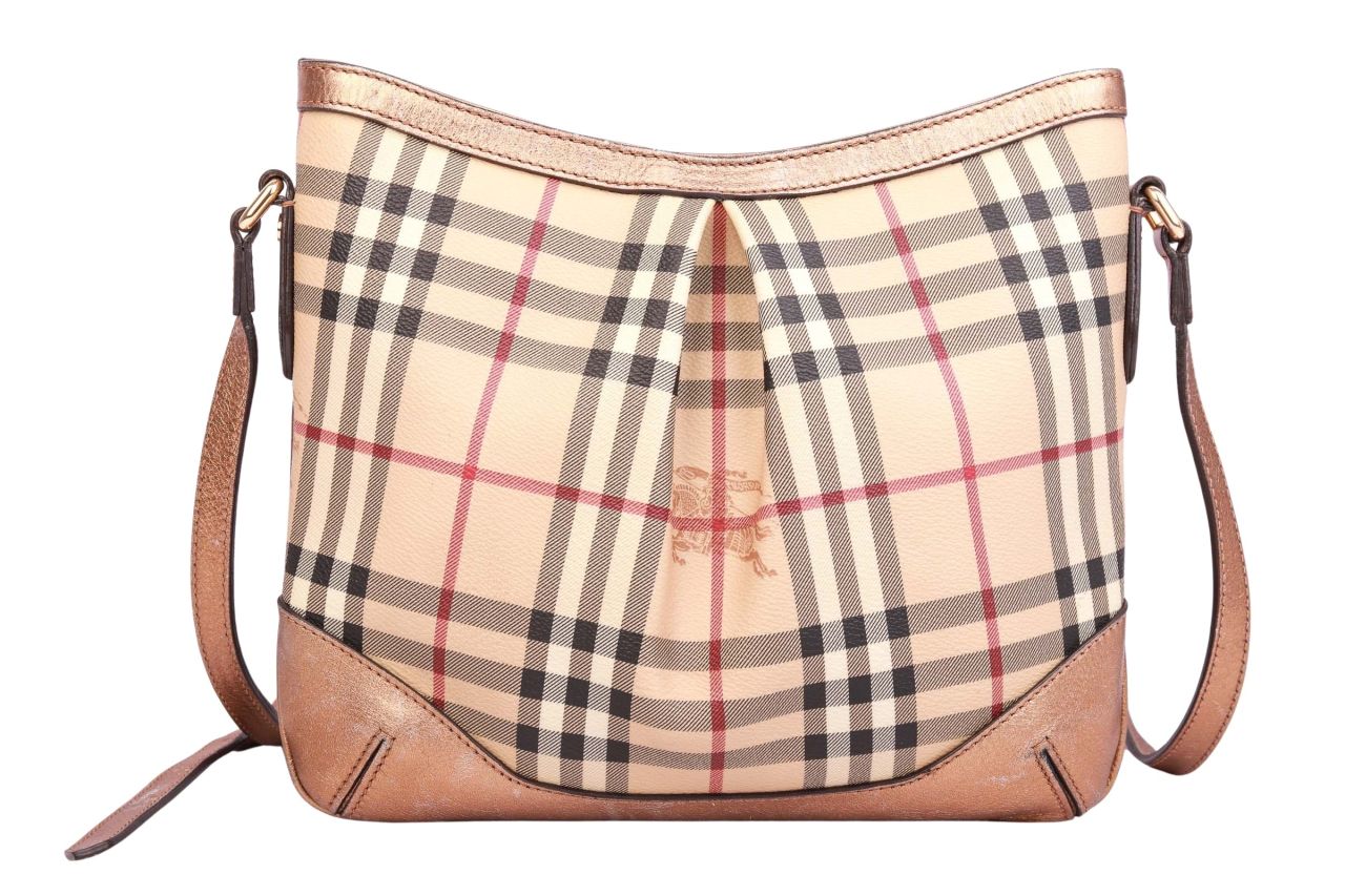 Burberry Nova Check Umhängetasche Gold