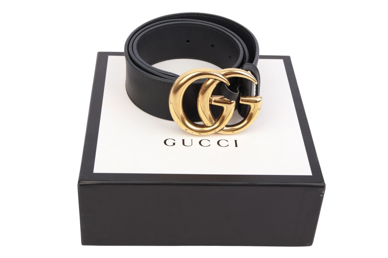 Gucci Gürtel GG Schwarz Gr. 80