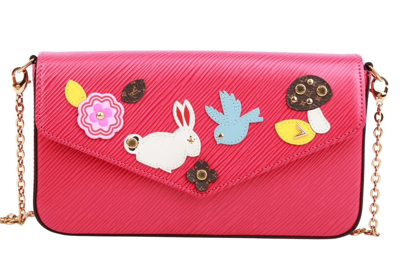 Louis Vuitton Pochette Felicie Epi Leder Pink